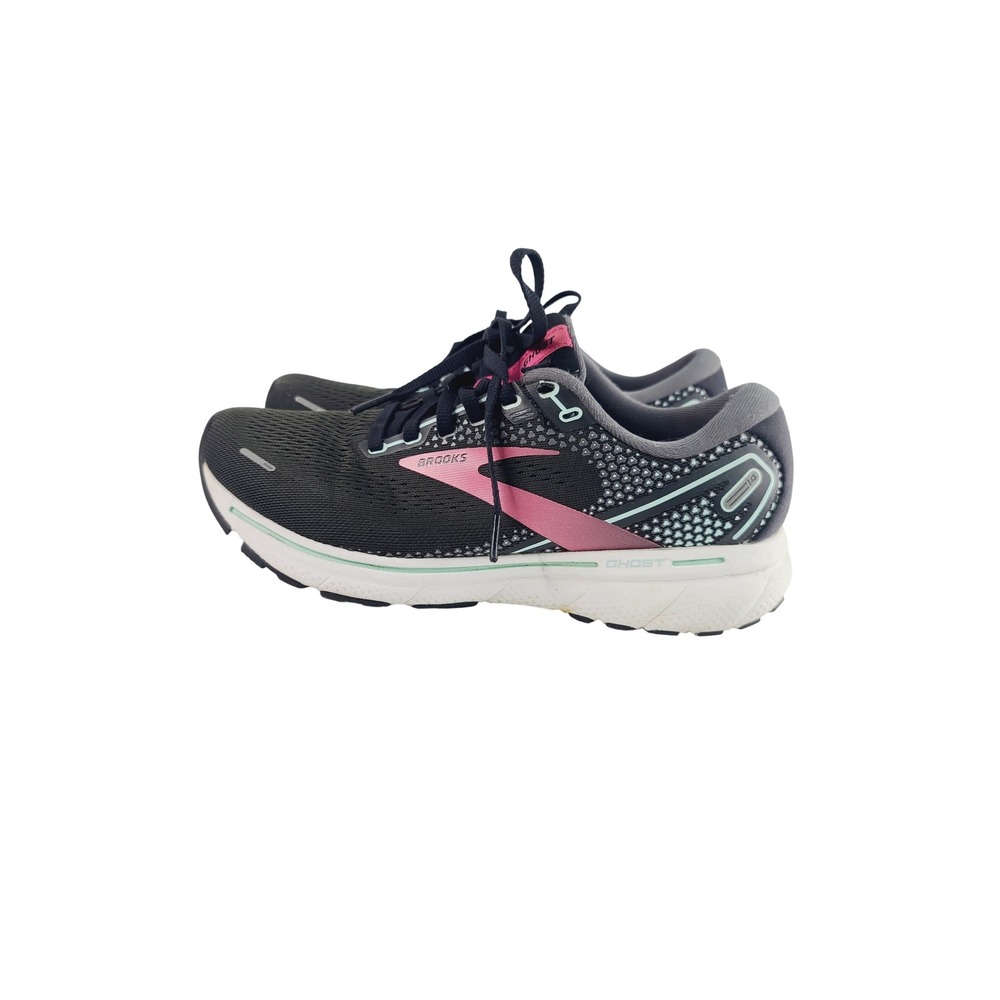 Brooks Cushioned, Breathable, Ghost Running Shoes Women, Size 8.5 Black Pink